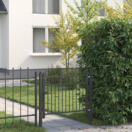 Fence Gate HORST 100 x 75 cm Metal Black Lockable Fence Gate HORST 100 x 75 cm Metal Black Lockable