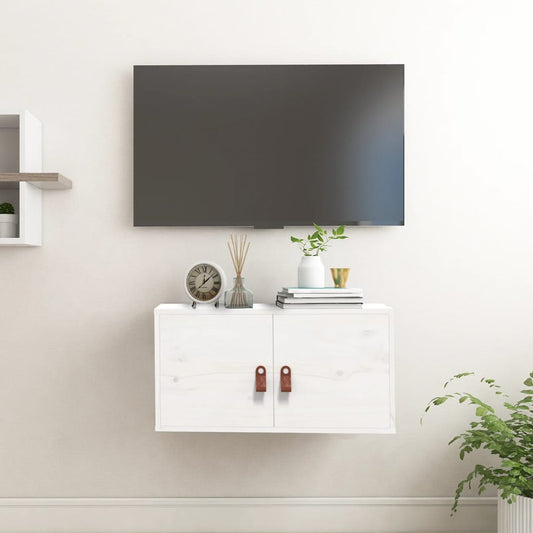 Wall Cabinet White 60x30x30 cm Solid Wood Pine Wall Cabinet White 60x30x30 cm Solid Wood Pine