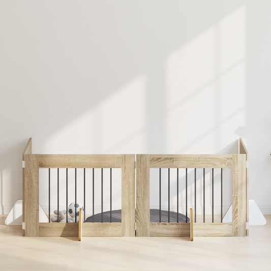Foldable Dog Gate with Stands 4 pcs Sonoma Oak 321 cm Foldable Dog Gate with Stands 4 pcs Sonoma Oak 321 cm