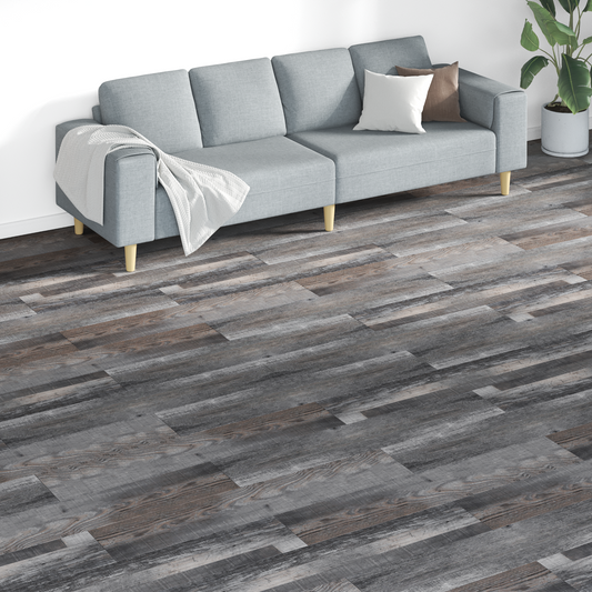 Flooring Planks 18 pcs Grey 5.26 m² PVC Flooring Planks 18 pcs Grey 5.26 m² PVC