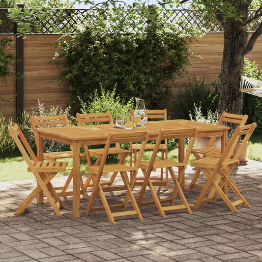 Outdoor Bistro Chairs Folding 8 pcs Natural 40 x 53 x 80 cm Outdoor Bistro Chairs Folding 8 pcs Natural 40 x 53 x 80 cm