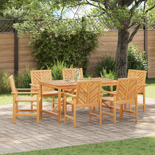 Dining Chair 6 pcs Natural 62.5 x 59 x 89 cm Solid Acacia Wood Dining Chair 6 pcs Natural 62.5 x 59 x 89 cm Solid Acacia Wood
