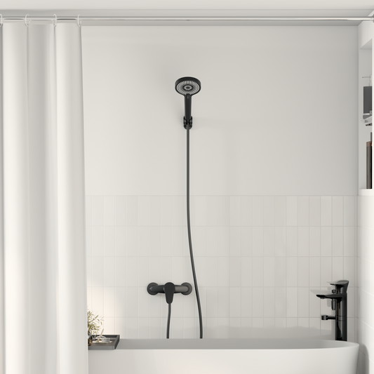 Shower Head Set Black G 1 / 2 inches Shower Head Set Black G 1 / 2 inches