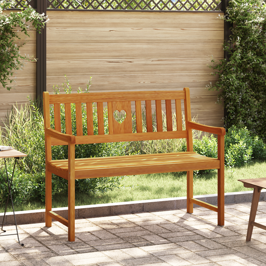 Outdoor Bench Natural 110 x 55.5 x 90 cm Solid Acacia Wood Outdoor Bench Natural 110 x 55.5 x 90 cm Solid Acacia Wood