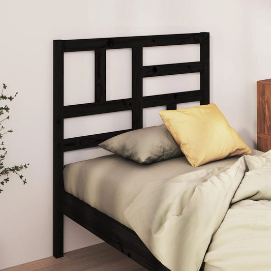 818169 vidaXL Bed Headboard Black 81x4x104 cm Solid Wood Pine 818169 vidaXL Bed Headboard Black 81x4x104 cm Solid Wood Pine