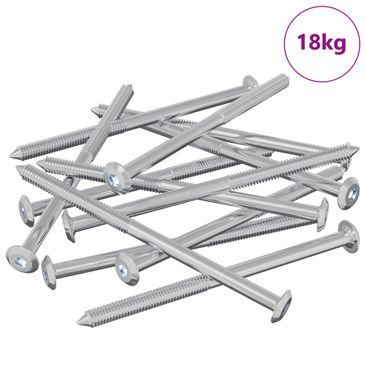 Furniture Screws 1000 pcs Silver Steel Furniture Screws 1000 pcs Silver Steel