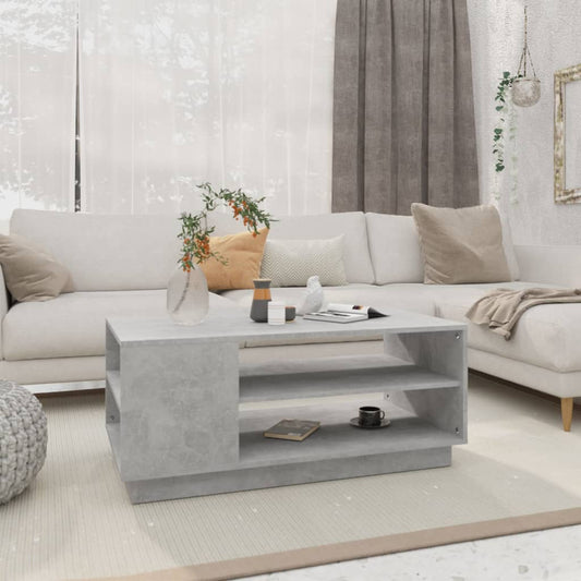 Coffee Table Concrete Grey 102x55x43 cm Engineered Wood Coffee Table Concrete Grey 102x55x43 cm Engineered Wood