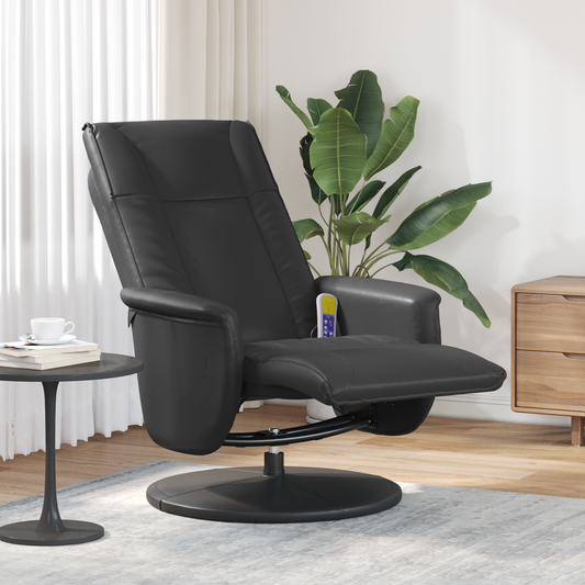 Swivel Massage Recliner Chair Black 71 x 90 x 105 cm Swivel Massage Recliner Chair Black 71 x 90 x 105 cm