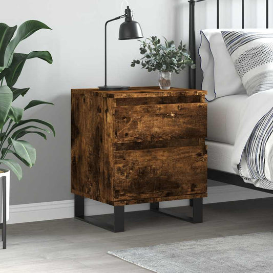 Bedside Cabinet Smoked Oak 40x35x50 cm Engineered Wood Bedside Cabinet Smoked Oak 40x35x50 cm Engineered Wood