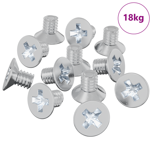 Countersunk Head Screws 32727 pcs Silver Iron Countersunk Head Screws 32727 pcs Silver Iron