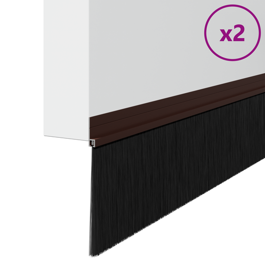 Self-adhesive Door Brush Seals 2 pcs Brown 100 cm Self-adhesive Door Brush Seals 2 pcs Brown 100 cm