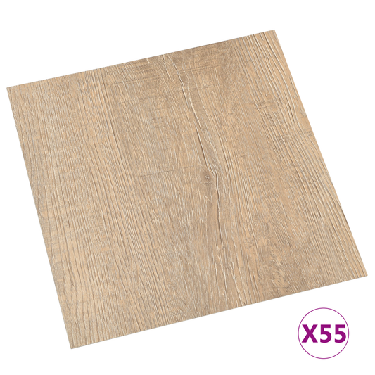 Flooring Planks 5.11 m² 55 pcs PVC Light Grey and Dark Brown Flooring Planks 5.11 m² 55 pcs PVC Light Grey and Dark Brown