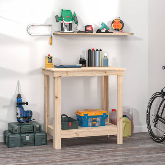 Work Bench 80x50x80 cm Solid Wood Pine Work Bench 80x50x80 cm Solid Wood Pine