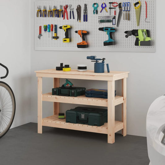 Work Bench 110.5x50x80 cm Solid Wood Pine Work Bench 110.5x50x80 cm Solid Wood Pine