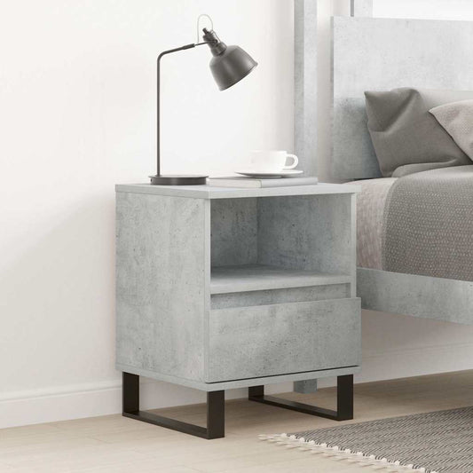 Bedside Cabinet Concrete Grey 40x35x50 cm Engineered Wood Bedside Cabinet Concrete Grey 40x35x50 cm Engineered Wood