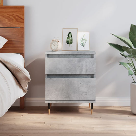 Bedside Cabinet Concrete Grey 40x35x50 cm Engineered Wood Bedside Cabinet Concrete Grey 40x35x50 cm Engineered Wood