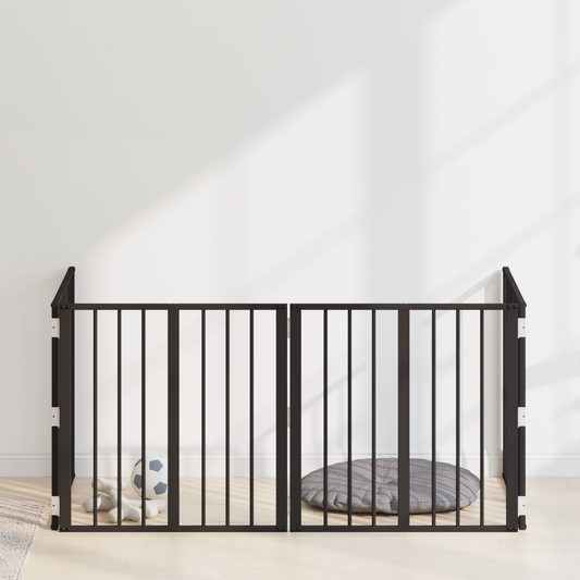 Dog Gate 4 pcs Black 60 x 60 cm Galvanised Steel Dog Gate 4 pcs Black 60 x 60 cm Galvanised Steel