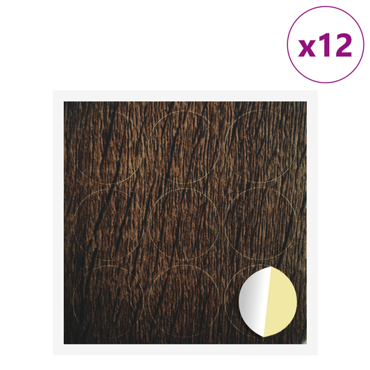 Self-adhesive Screw Cover 12 pcs Brown Oak Ø 20 x 0.5 mm Self-adhesive Screw Cover 12 pcs Brown Oak Ø 20 x 0.5 mm
