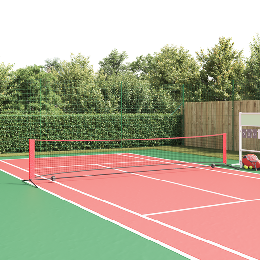 Tennis Net Folding Black and Red 494.5 x 90 x 87 cm Polyester Tennis Net Folding Black and Red 494.5 x 90 x 87 cm Polyester