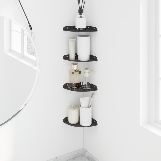 Floating Shelf with Shelf 4 pcs Black 15 x 15 x 2 cm Floating Shelf with Shelf 4 pcs Black 15 x 15 x 2 cm