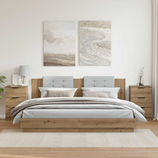 Bedside Cabinets 2 pcs Artisan Oak 40x36x65 cm Engineered Wood Bedside Cabinets 2 pcs Artisan Oak 40x36x65 cm Engineered Wood