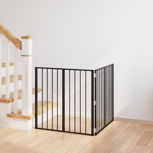 Dog Gate 2 pcs Black 80 x 80 cm Galvanised Steel Dog Gate 2 pcs Black 80 x 80 cm Galvanised Steel