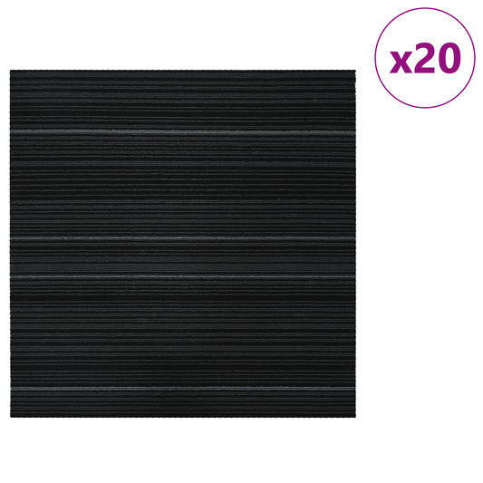 Carpet Tile Striped Dark Grey 50 x 50 cm 20 pcs PP and Bitumen Carpet Tile Striped Dark Grey 50 x 50 cm 20 pcs PP and Bitumen