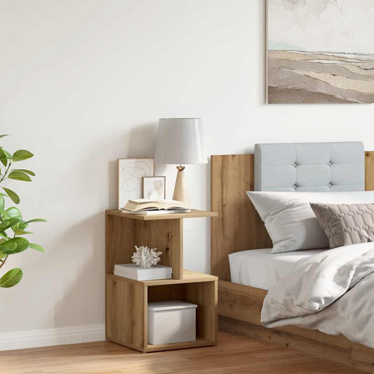 Bedside Cabinet Artisan Oak 35x35x55 cm Engineered Wood Bedside Cabinet Artisan Oak 35x35x55 cm Engineered Wood