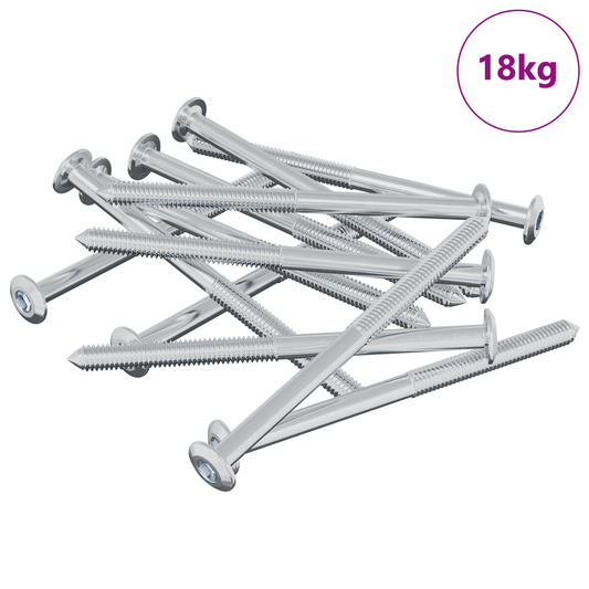 Screw 1200 pcs Silver M6 x 85 mm Steel Screw 1200 pcs Silver M6 x 85 mm Steel