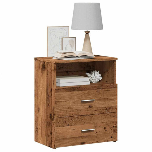 Bedside Cabinet Old Wood 50x32x60cm Engineered Wood Bedside Cabinet Old Wood 50x32x60cm Engineered Wood