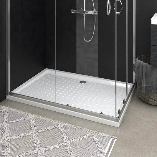 Shower Base Tray with Dots White 80x120x4 cm ABS Shower Base Tray with Dots White 80x120x4 cm ABS
