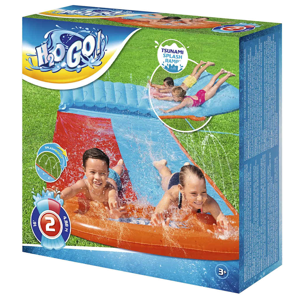 H2OGO Water Slide Tsunami Splash Ramp Double Slide