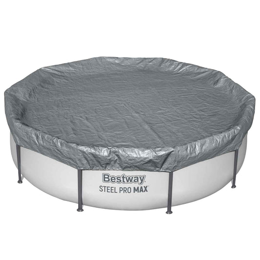 Pool Cover Ø3.05 m Round Polyester Grey Pool Cover Ø3.05 m Round Polyester Grey