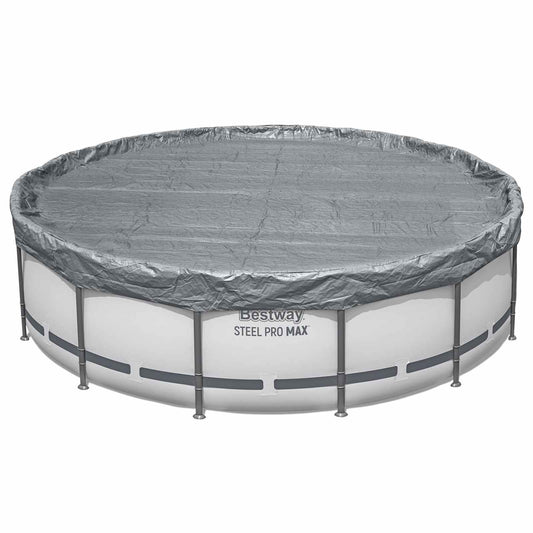 Pool Cover Ø4.57 m Round Polyester Grey Pool Cover Ø4.57 m Round Polyester Grey