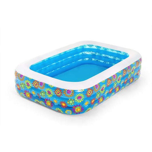 Inflatable Kids Pool Blue 229x152x56 cm Inflatable Kids Pool Blue 229x152x56 cm
