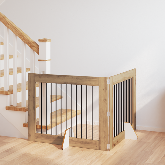 Foldable Dog Gate with Stands 2 pcs Artisan Oak 200.5 cm Foldable Dog Gate with Stands 2 pcs Artisan Oak 200.5 cm
