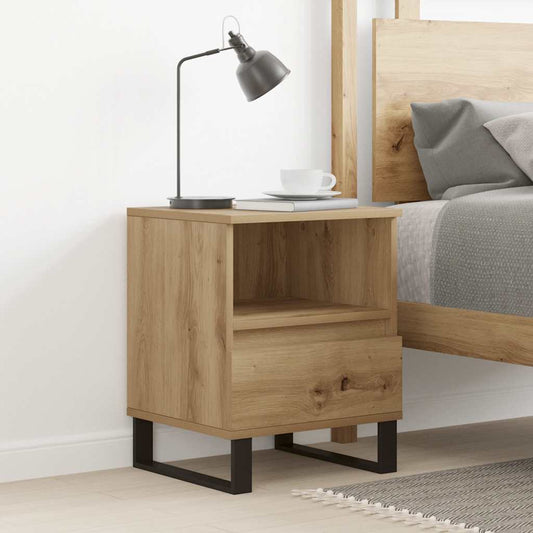 Bedside Cabinet Artisan Oak 40x35x50 cm Engineered Wood Bedside Cabinet Artisan Oak 40x35x50 cm Engineered Wood