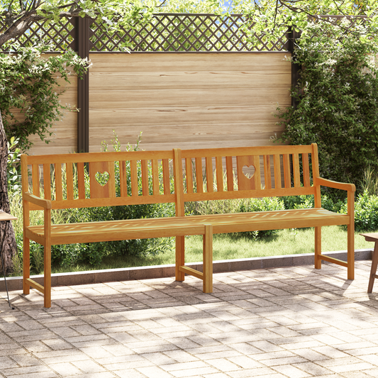 Outdoor Bench Natural 220 x 55.5 x 90 cm Solid Acacia Wood Outdoor Bench Natural 220 x 55.5 x 90 cm Solid Acacia Wood