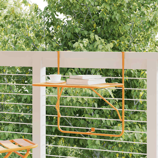 Balcony Table Yellow 60x40 cm Steel Balcony Table Yellow 60x40 cm Steel