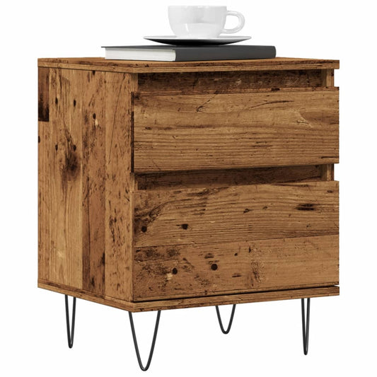 Bedside Cabinets 2 pcs Old Wood 40x35x50 cm Engineered Wood Bedside Cabinets 2 pcs Old Wood 40x35x50 cm Engineered Wood
