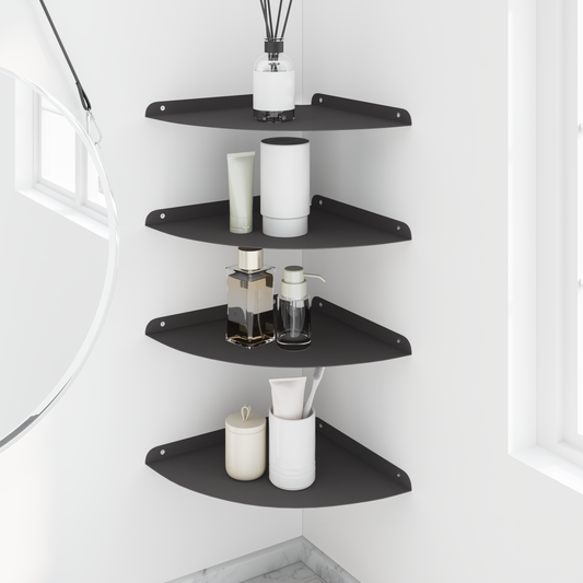 Floating Shelf with Shelf 4 pcs Black 30 x 30 x 2 cm Floating Shelf with Shelf 4 pcs Black 30 x 30 x 2 cm