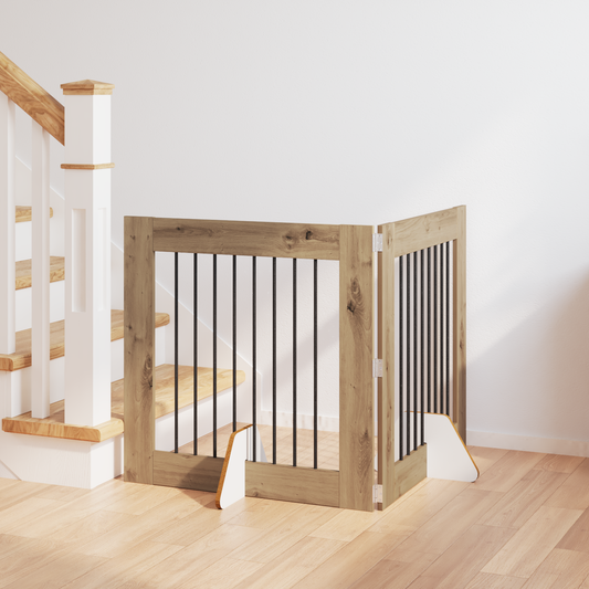 Foldable Dog Gate with Stands 2 pcs Artisan Oak 160.5 cm Foldable Dog Gate with Stands 2 pcs Artisan Oak 160.5 cm