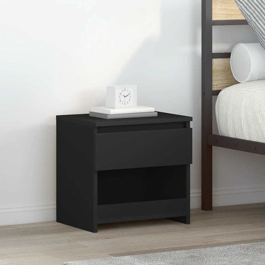 Bedside Cabinet Black 40x30x39 cm Engineered Wood Bedside Cabinet Black 40x30x39 cm Engineered Wood