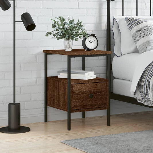 Bedside Cabinet Brown Oak 34x36x50 cm Engineered Wood Bedside Cabinet Brown Oak 34x36x50 cm Engineered Wood