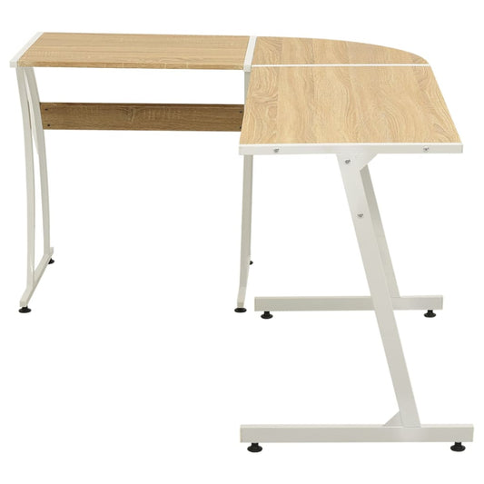 Corner Desk | Oak | Engineered wood with PVC cover and metal | Large Corner Desk | Oak | Engineered wood with PVC cover and metal | Large