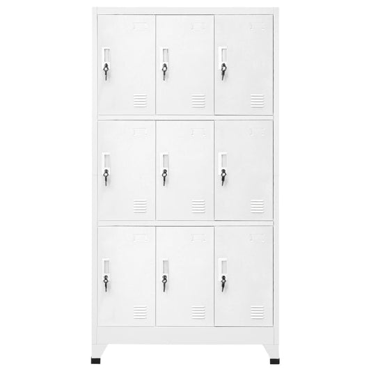 20157 vidaXL Locker Cabinet with 9 Compartments Steel 90x45x180 cm Grey 20157 vidaXL Locker Cabinet with 9 Compartments Steel 90x45x180 cm Grey