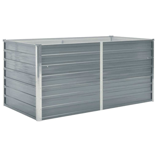 Raised Garden Bed 160x80x77 cm Galvanised Steel Grey Raised Garden Bed 160x80x77 cm Galvanised Steel Grey