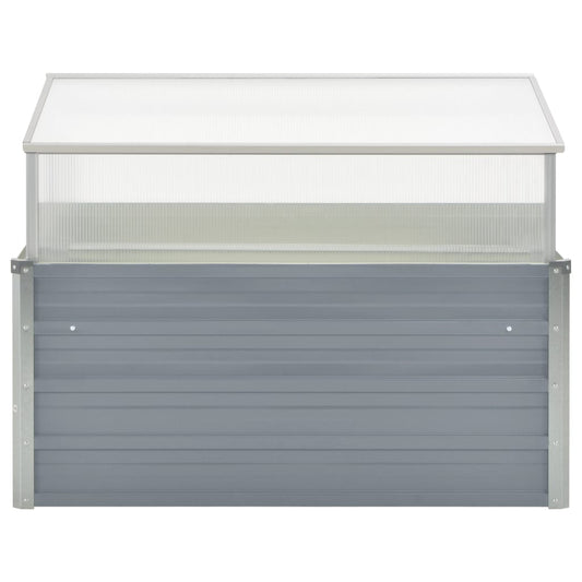 Greenhouse 100x100x85 cm Galvanised Steel Grey Greenhouse 100x100x85 cm Galvanised Steel Grey