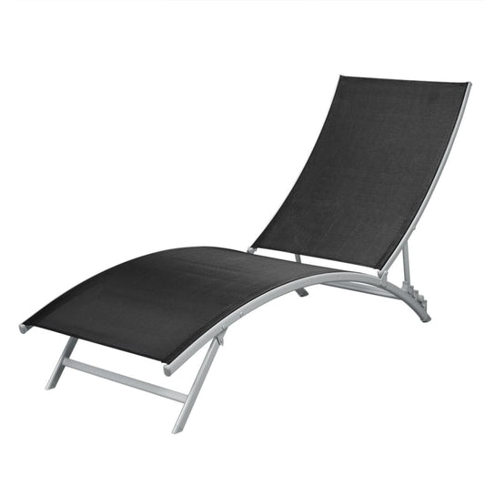 Sunlounger | Black | Steel | Durable | Sun Lounger | Waveform | Modern Sunlounger | Black | Steel | Durable | Sun Lounger | Waveform | Modern