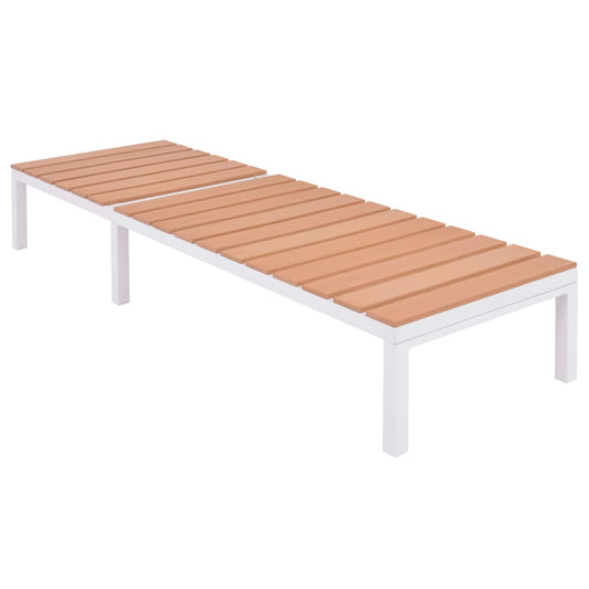 Sun Lounger Aluminium and WPC Brown Sun Lounger Aluminium and WPC Brown